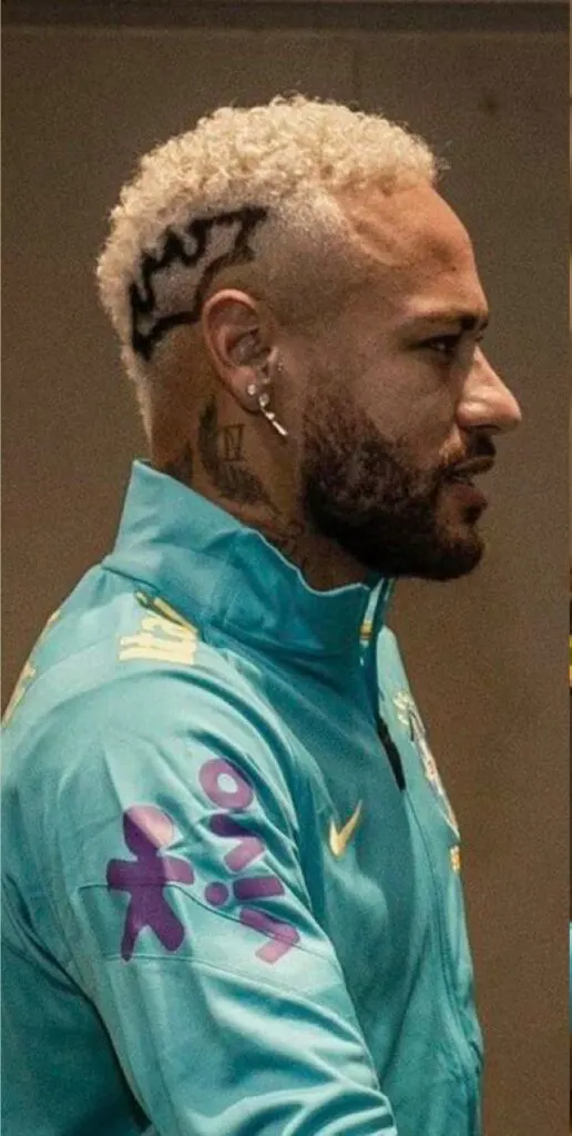 Neymar Batman logo design on head