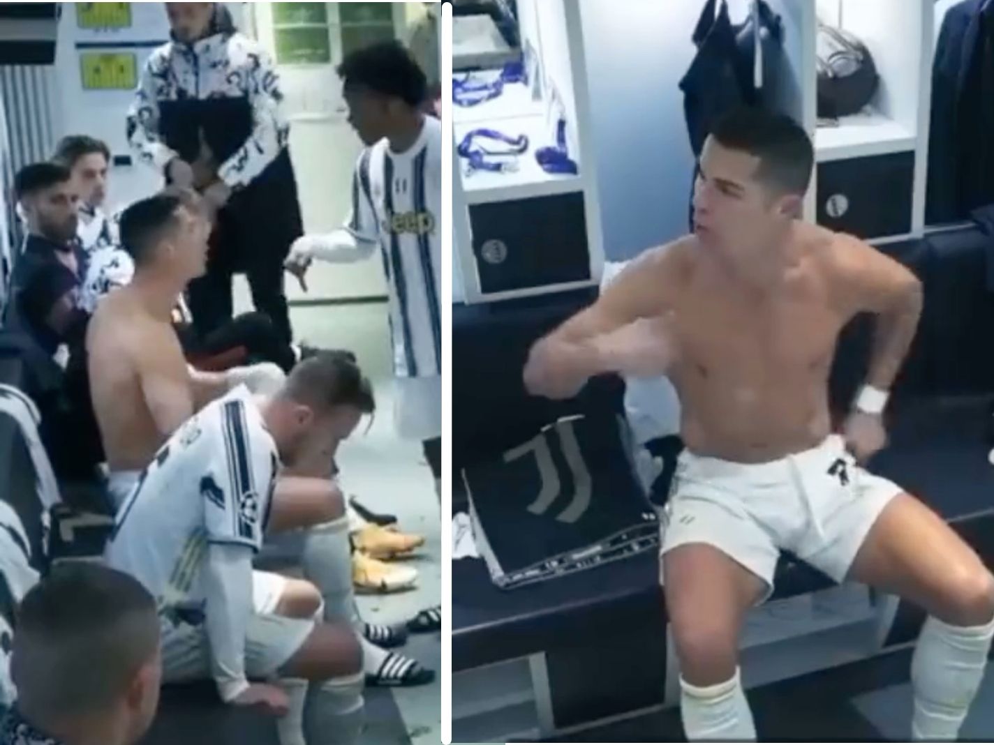 Amazon footage reveals locker room row between Juventus players during shock loss to Porto