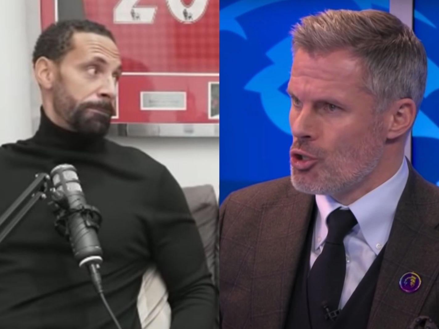 Twitter beef between Jamie Carragher and Rio Ferdinand spirals out of control before wholesome ending