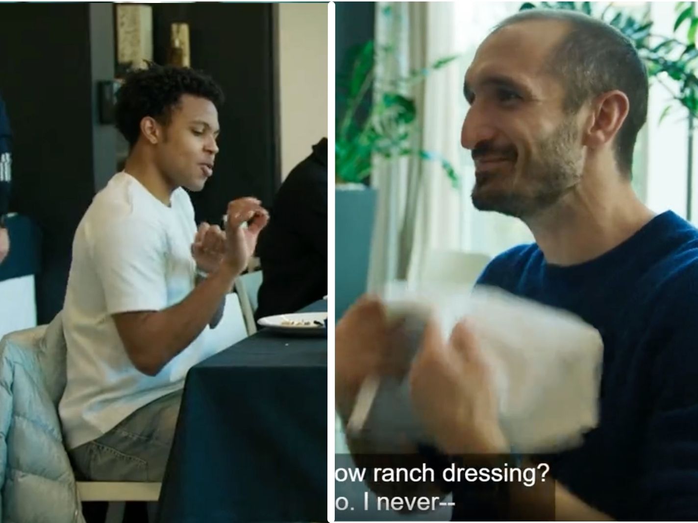 McKennie and Chiellini discuss pizza in first viral footage from new Juventus doc