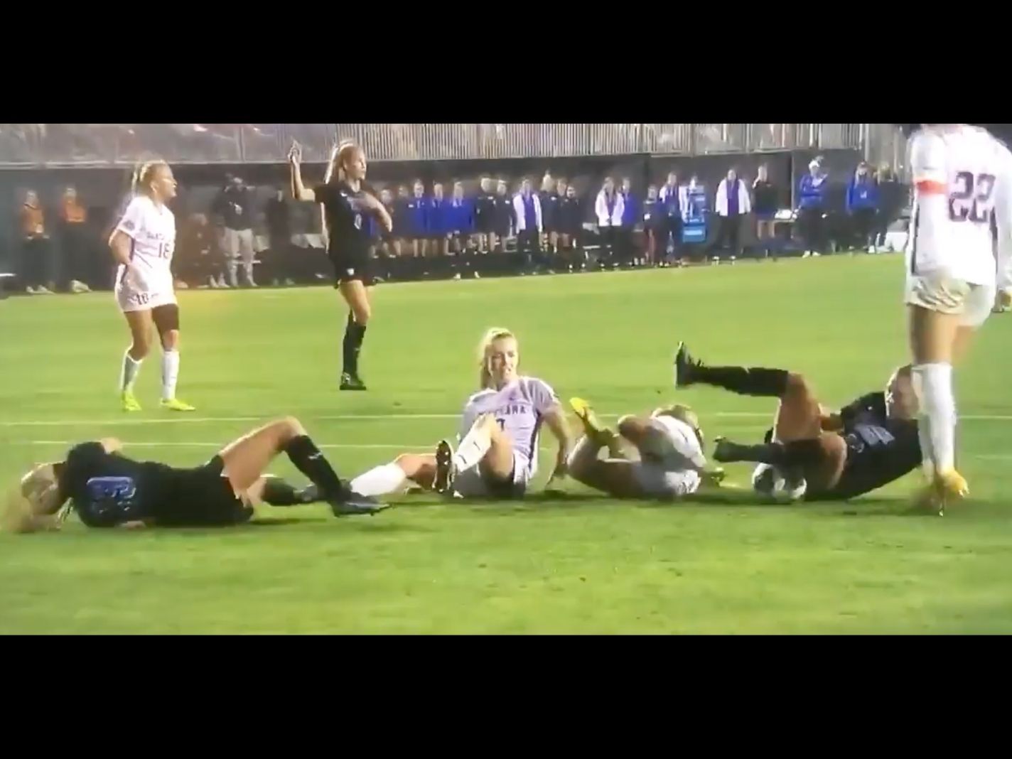 A still from the Women's College Cup fixture between BYU and Santa Clara