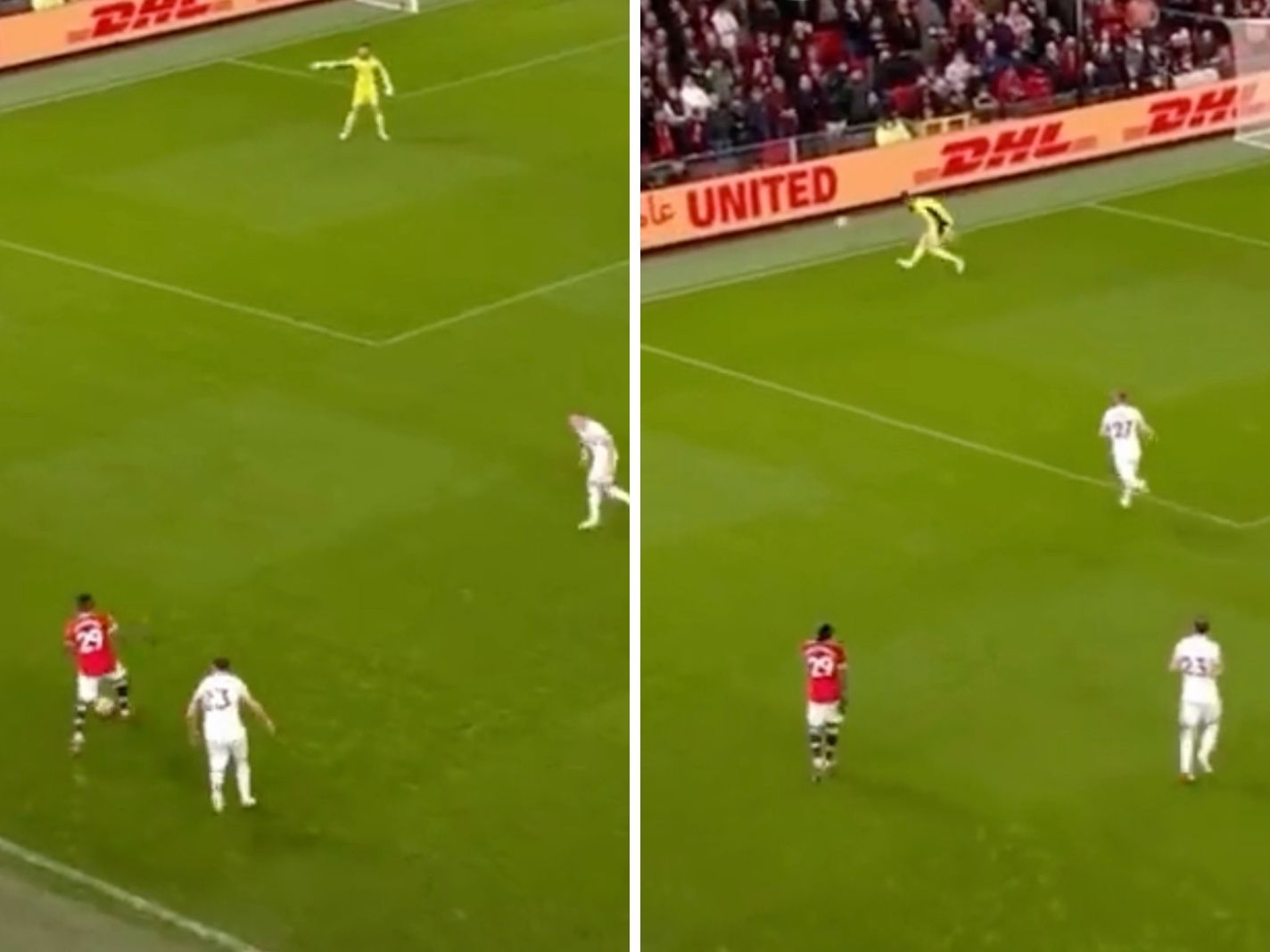This Aaron Wan-Bissaka back pass against Burnley went horribly wrong