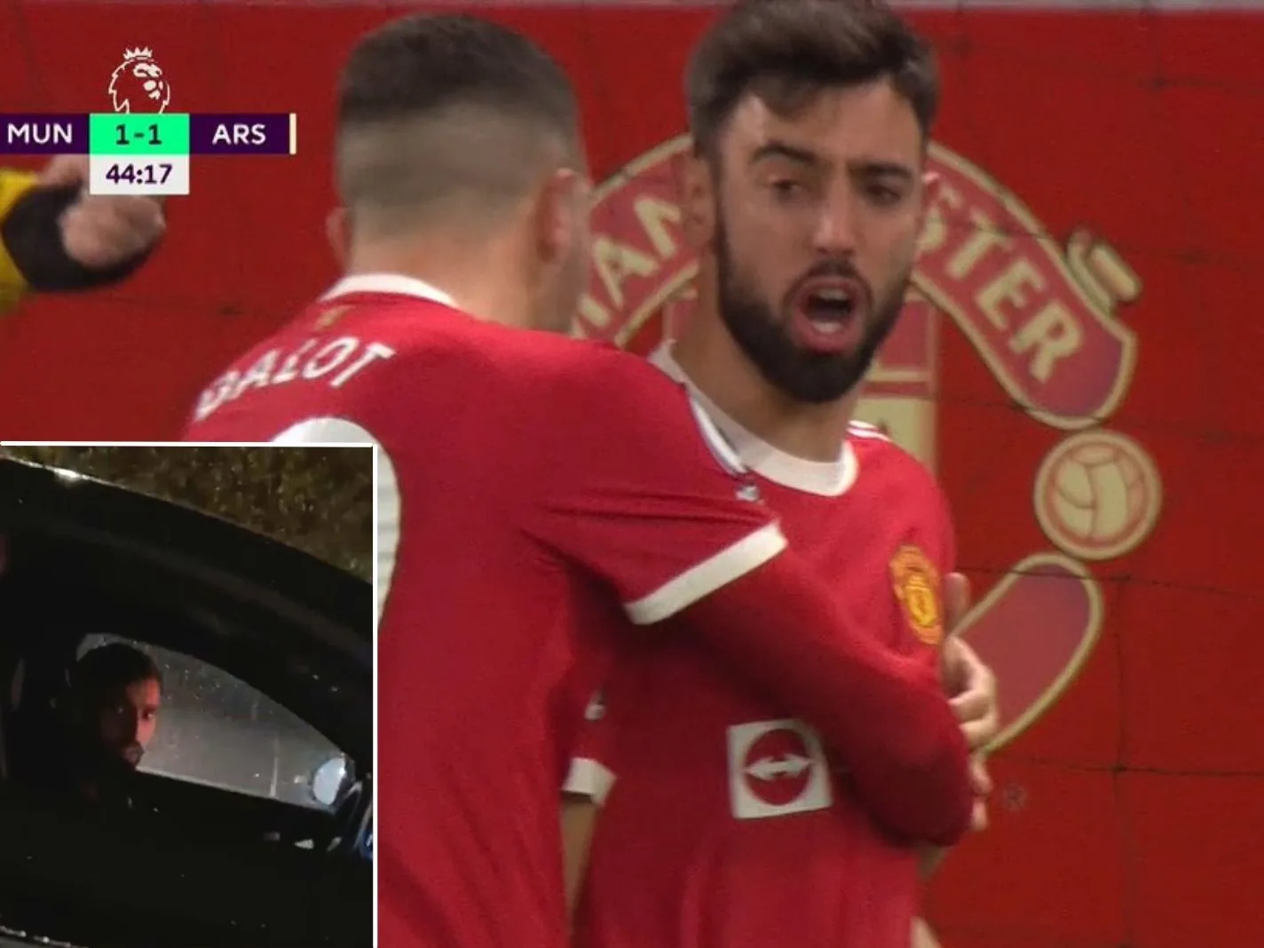 Bruno Fernandes scored a goal during Man Utd's win over Arsenal and then stopped at traffic light debating a fan's FPL pick of Salah over him