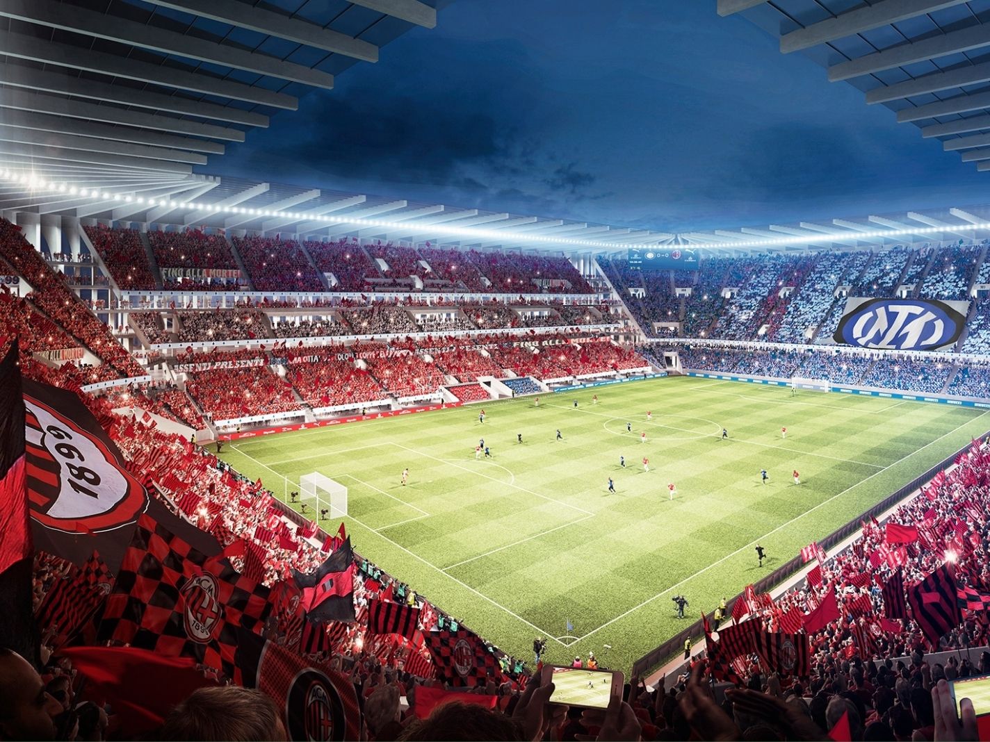 Concept design of the new AC Milan and Inter stadium which is going to replace San Siro