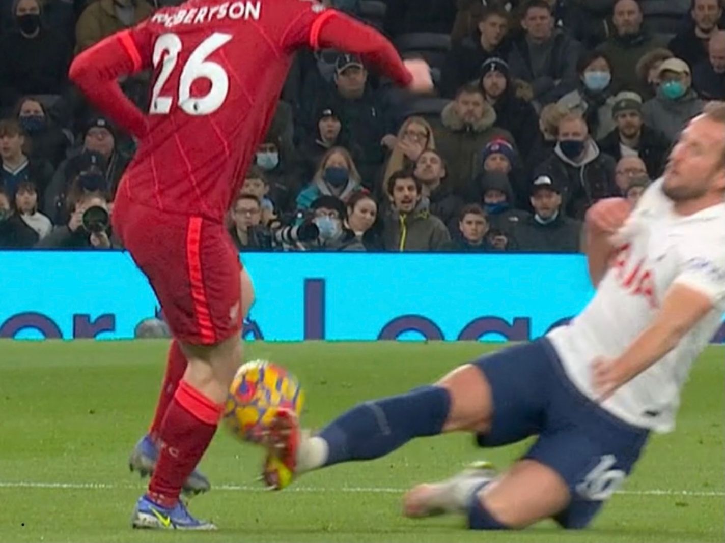 Harry Kane's tackle on Andy Robertson