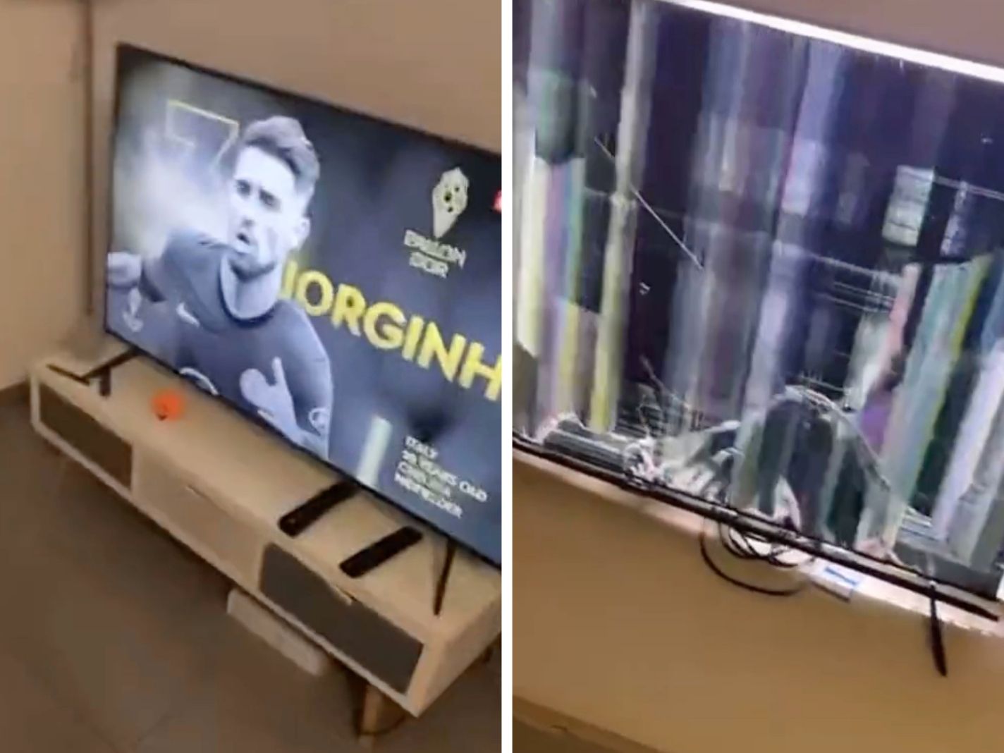 French football fan smashes TV in fit of rage after Karim Benzema loses out to Jorginho in Ballon d’Or ranking