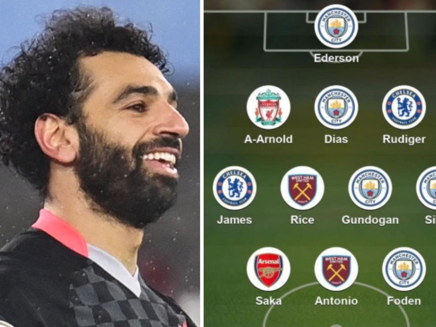 Mohamed Salah was not picked in Garth Crooks' team of the year