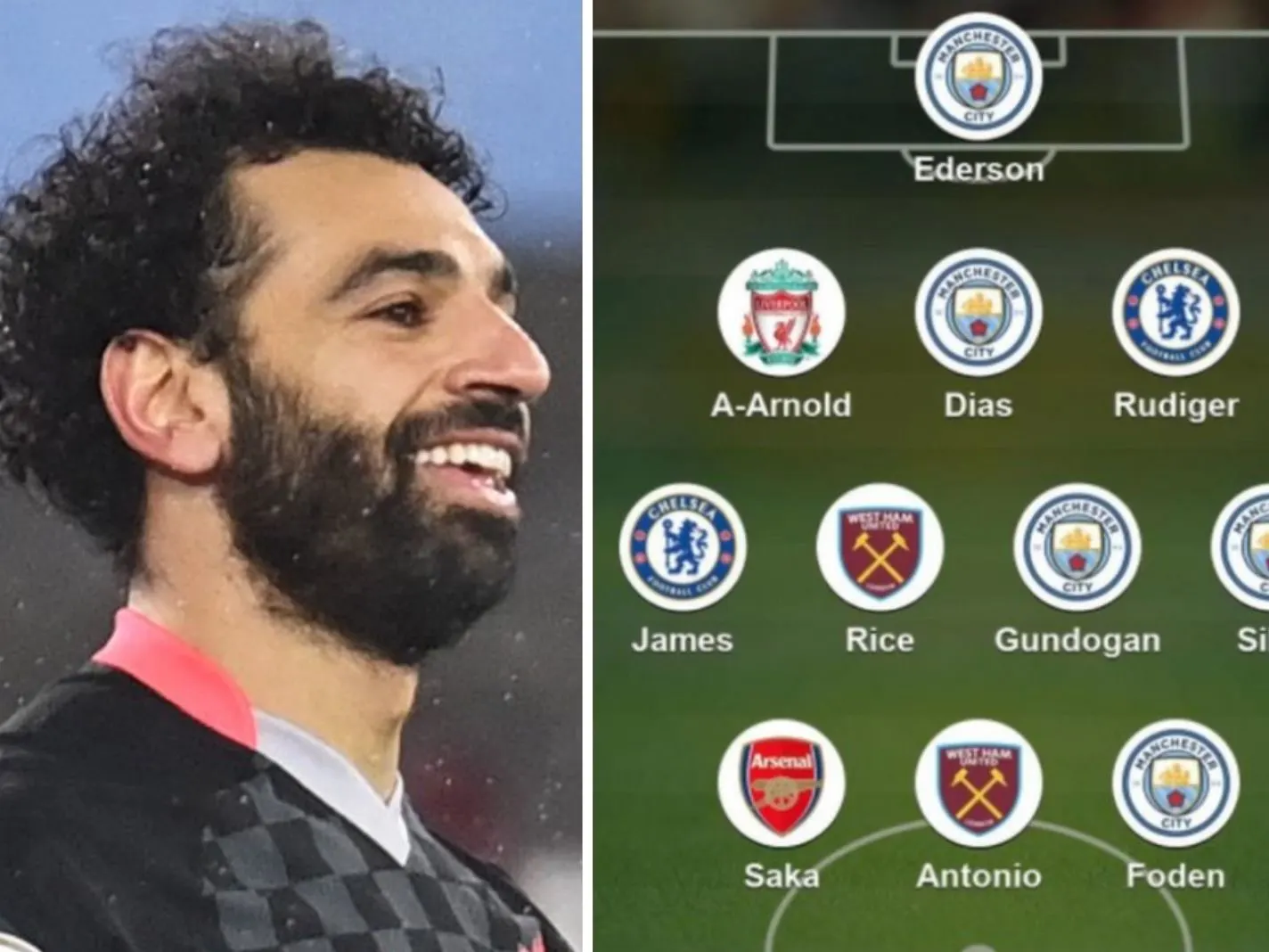Mohamed Salah was not picked in Garth Crooks' team of the year