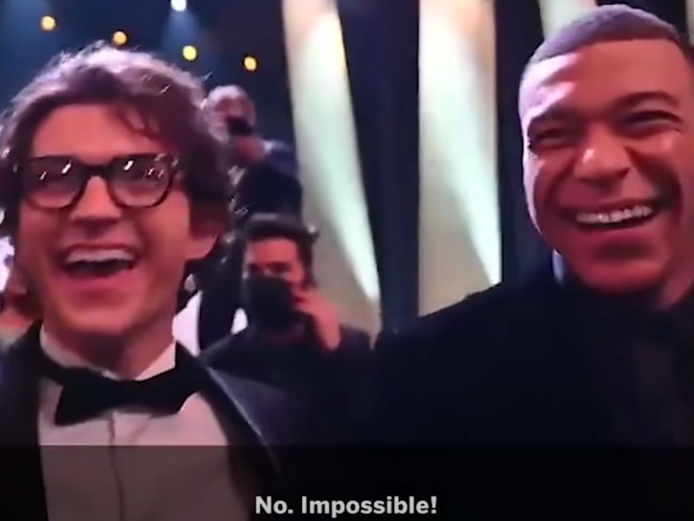 Tom Holland and Kylian Mbappe joked about Tottenham transfer at the Ballon d'Or