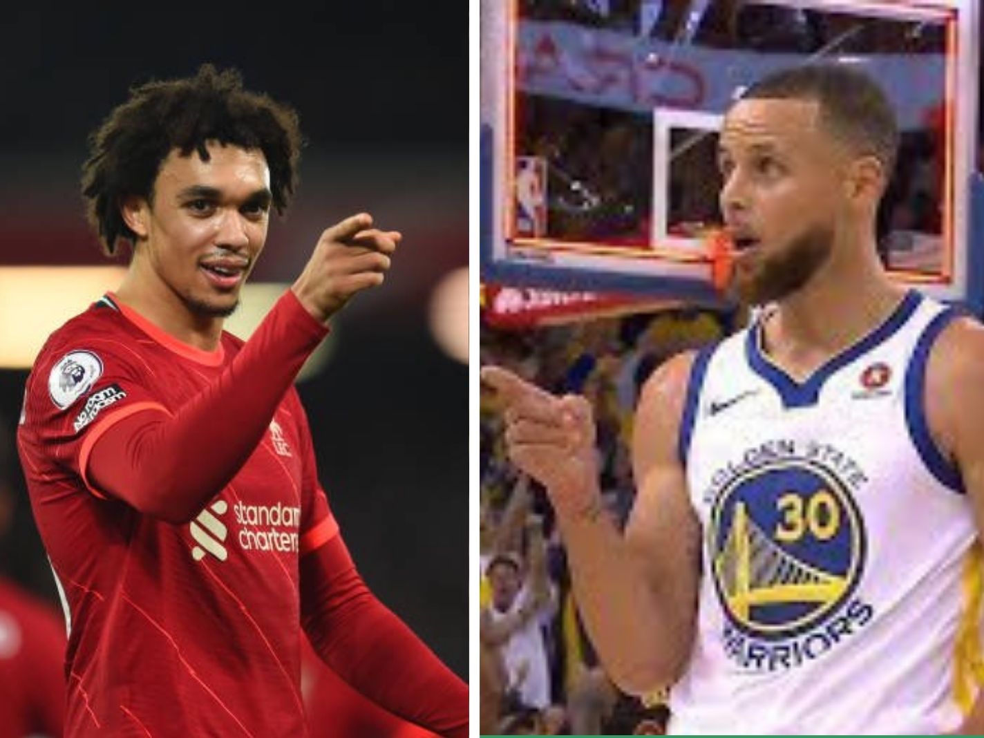 Trent Alexander-Arnold shouts out NBA legend Steph Curry with goal celebration