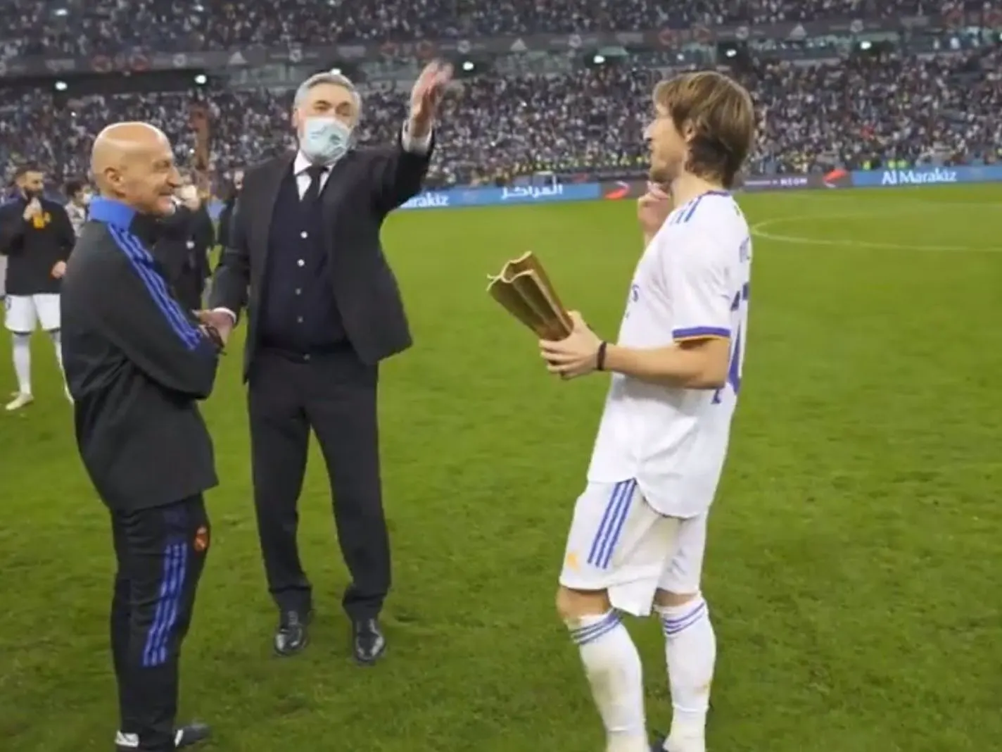 Carlo Ancelotti and Luka Modric
