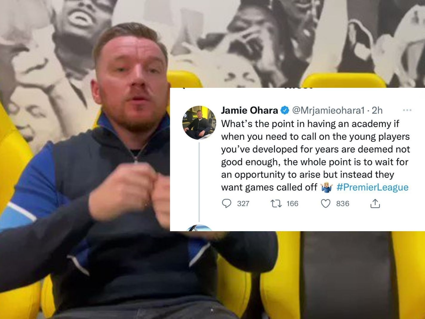 Jamie O’Hara takes aim at Arsenal for postponing NLD – and it backfires big time