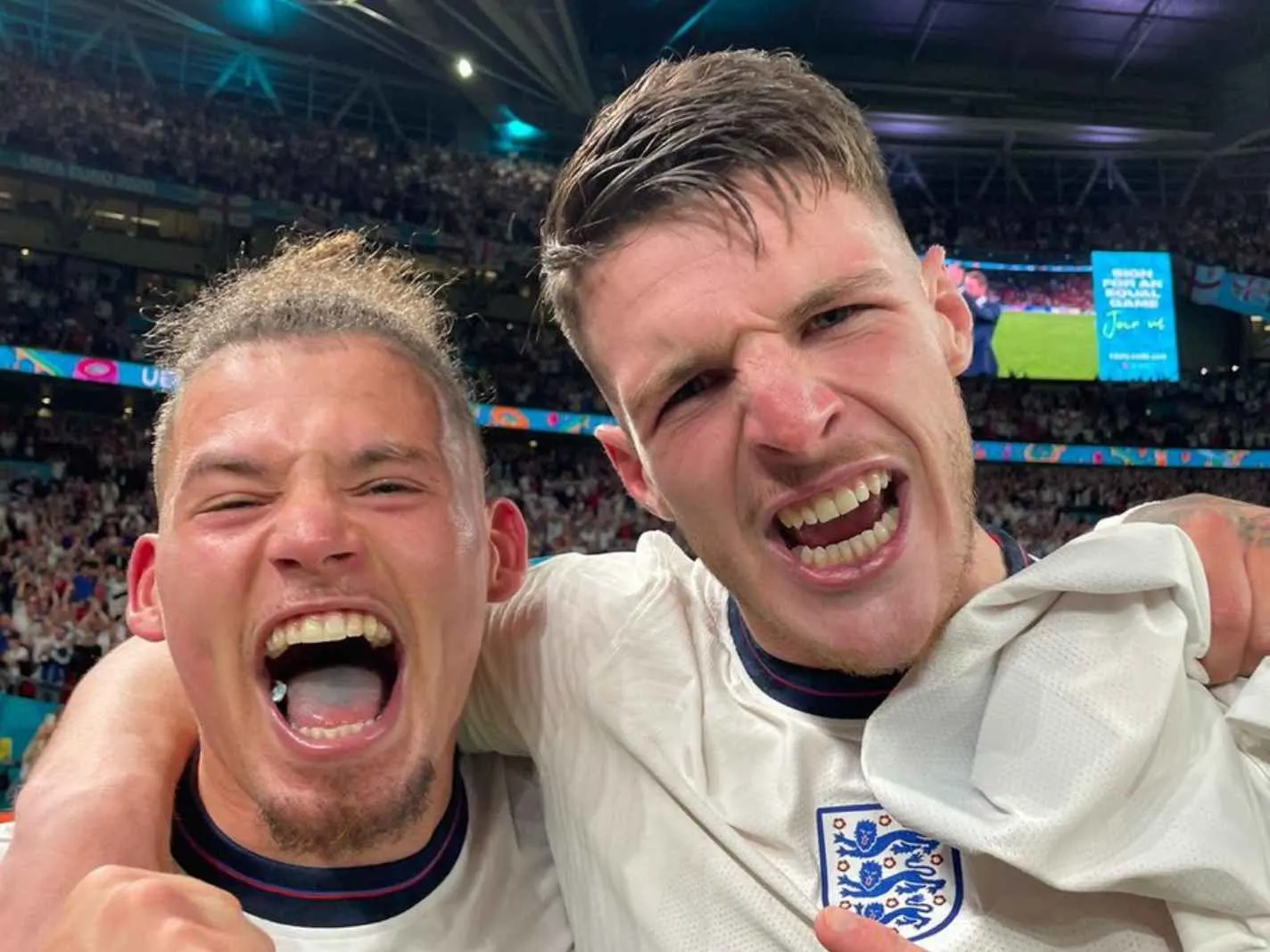 Kalvin Phillips and Declan Rice for England