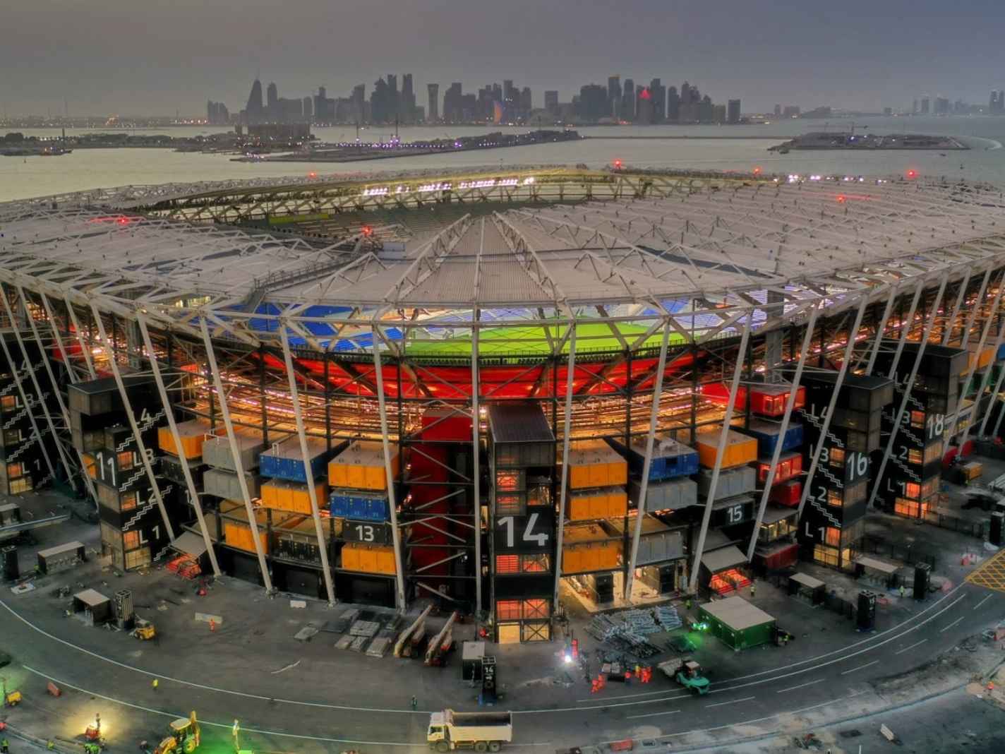 Stadium 974 in Qatar is the world's first transportable football arena