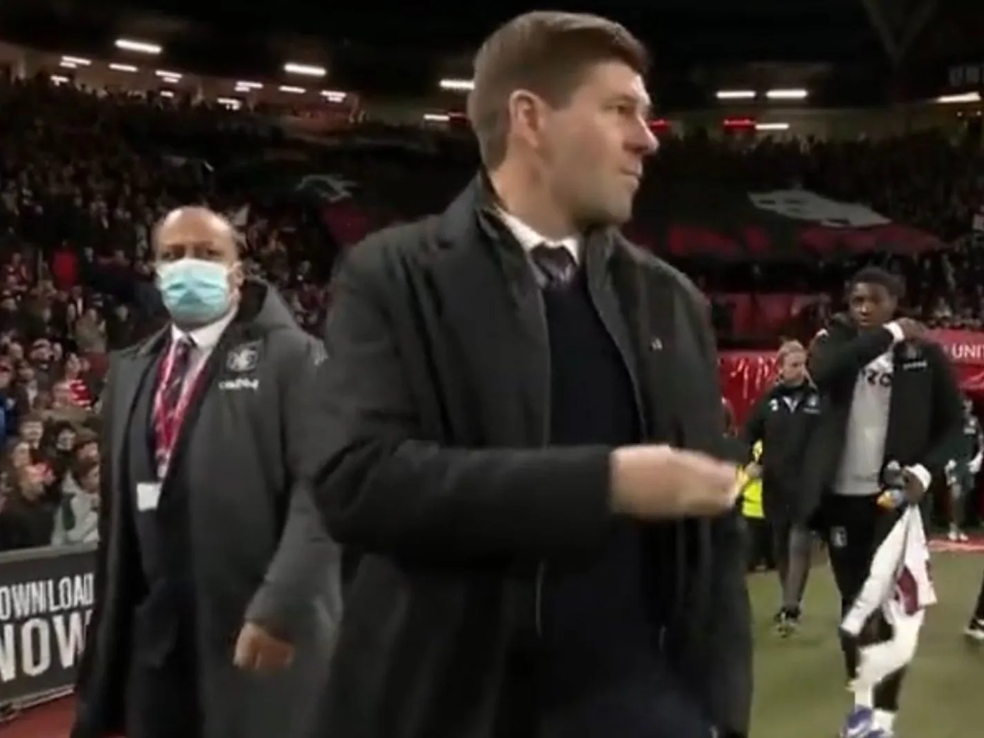 Steven Gerrard turned to face the Man United fans who were booing him