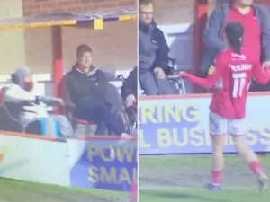 Wheelchair-bound Northampton tried to run over Swindon players after 5-goal rout