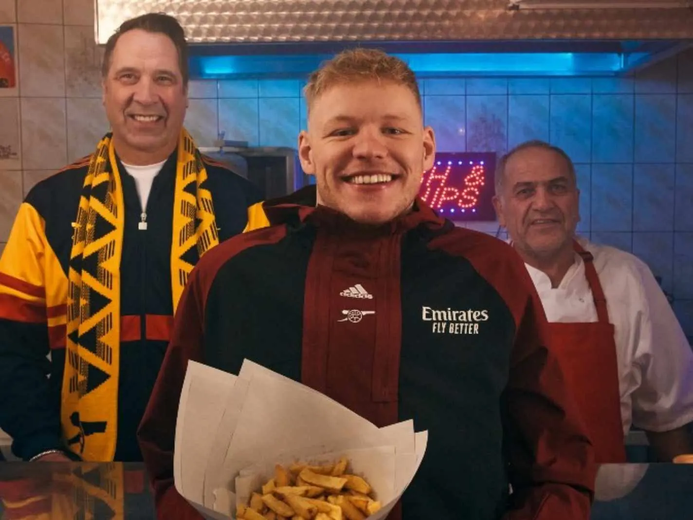 Aaron Ramsdale stars in new ad for Fish Inn Chips Bar as part of Arsenal's initiative of supporting local businesses