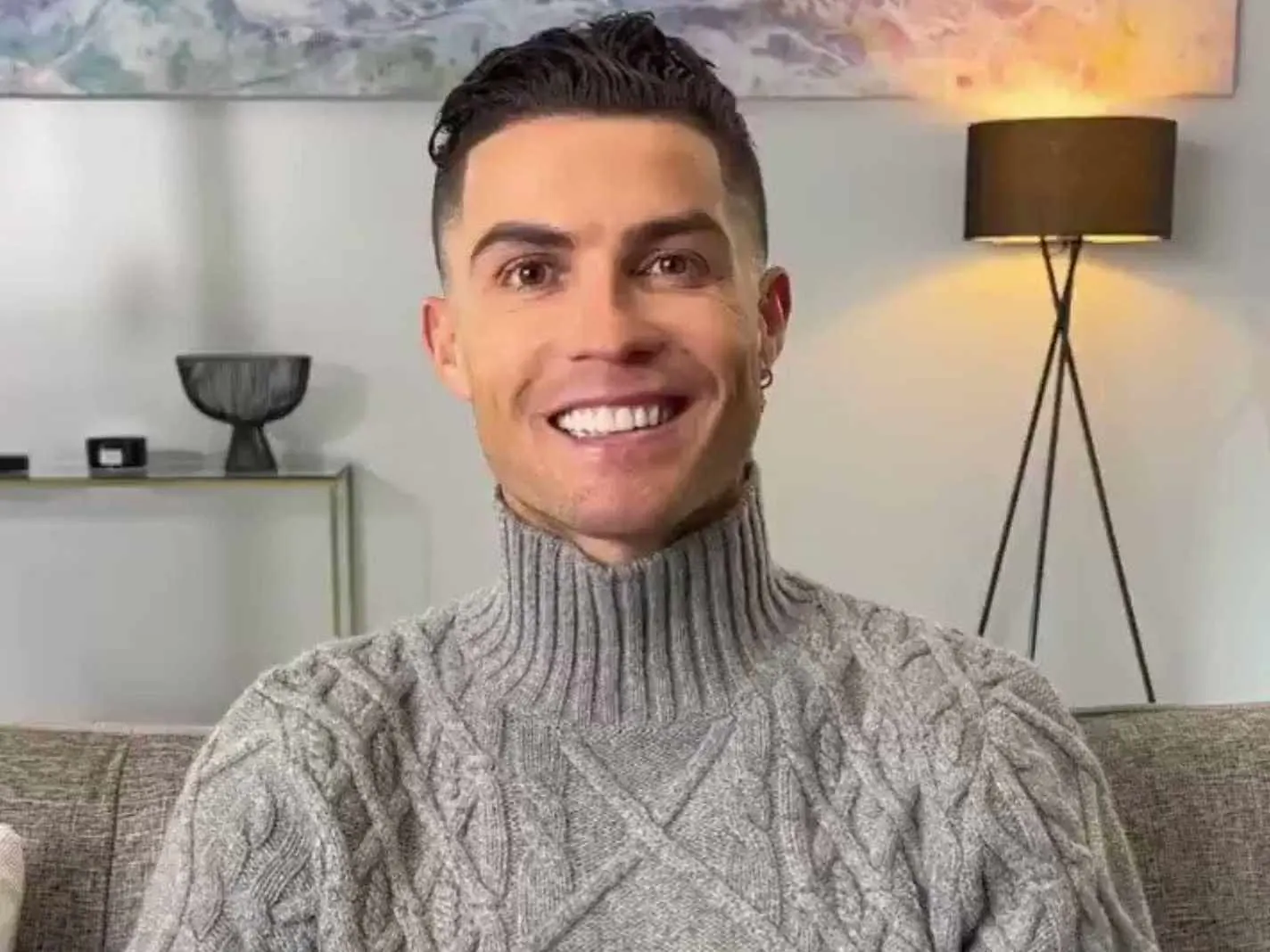 Cristiano Ronaldo wearing Christian Dior turtleneck