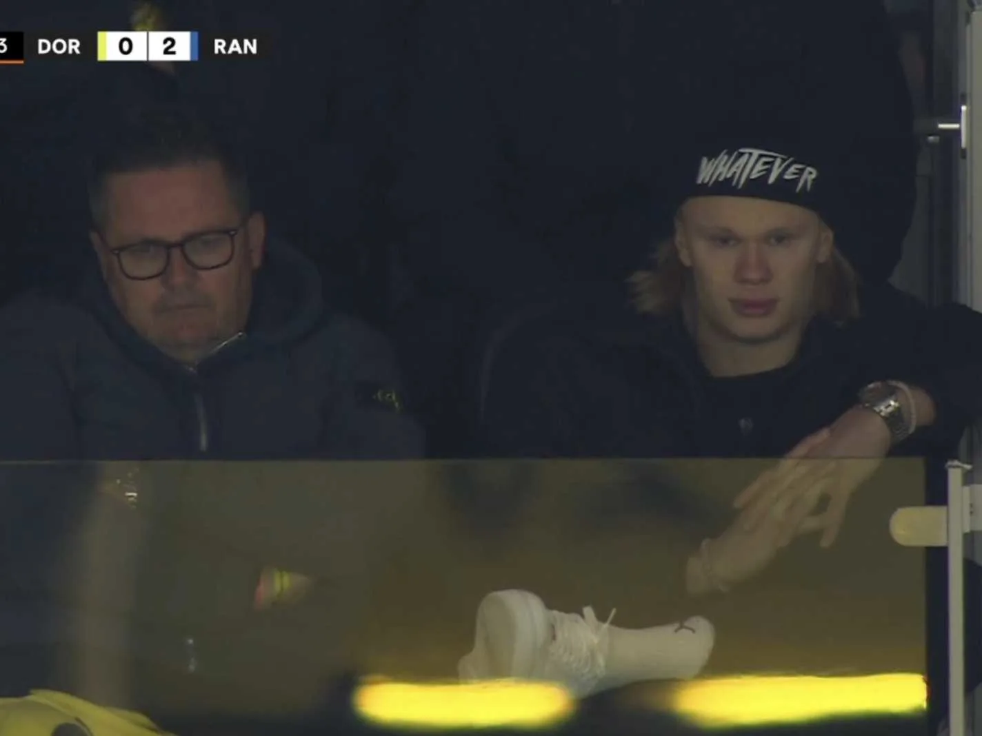 Erling Haaland at the stands