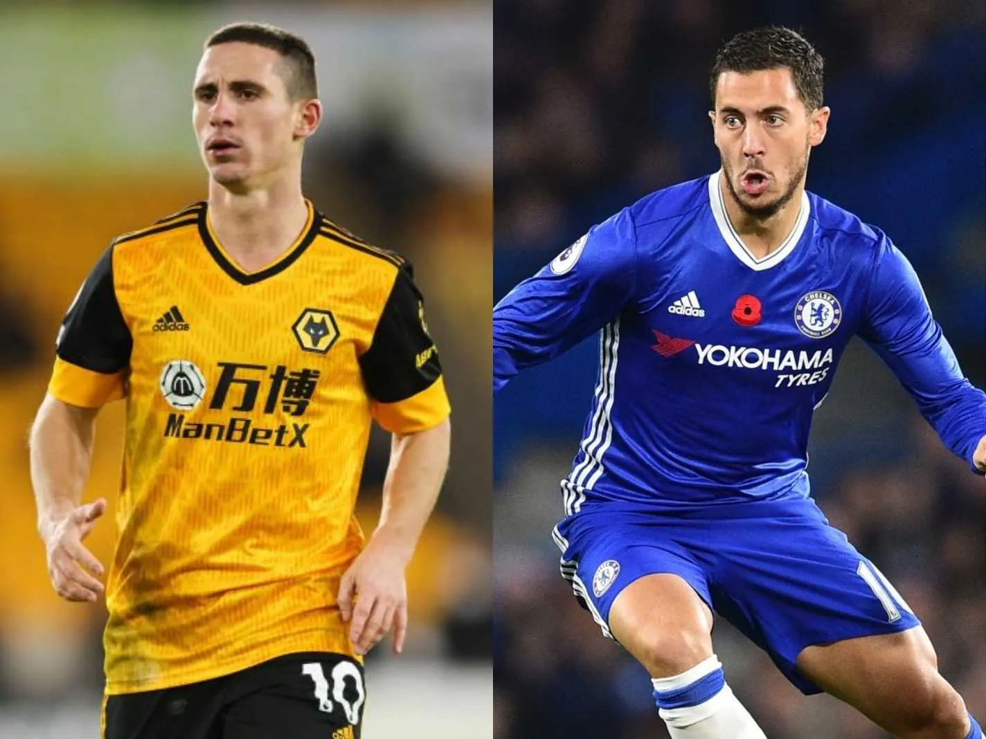 Fans can't believe the similarity between Podence and Hazard
