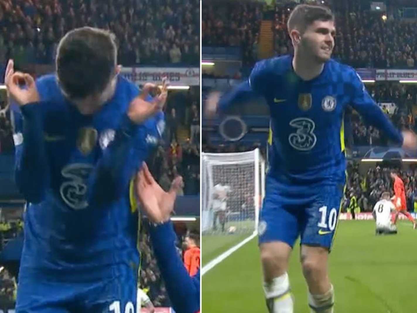 Pulisic hits the 'griddy' while celebrating