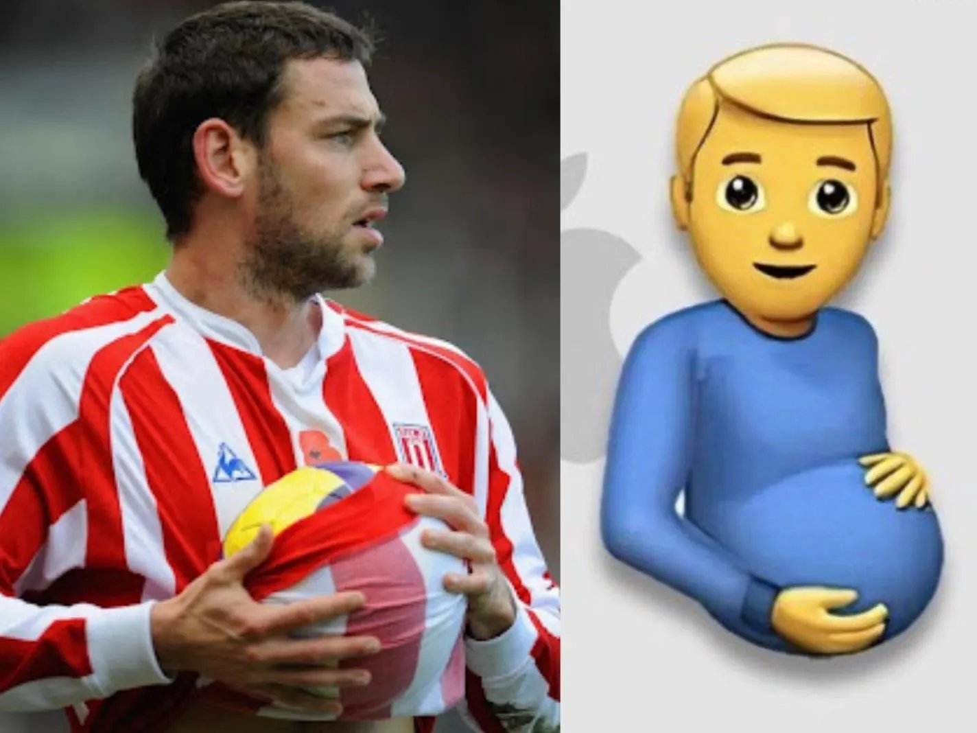 The pregnant man emoji from Apple that has got Rory Delap's throwing skill back in the limelight