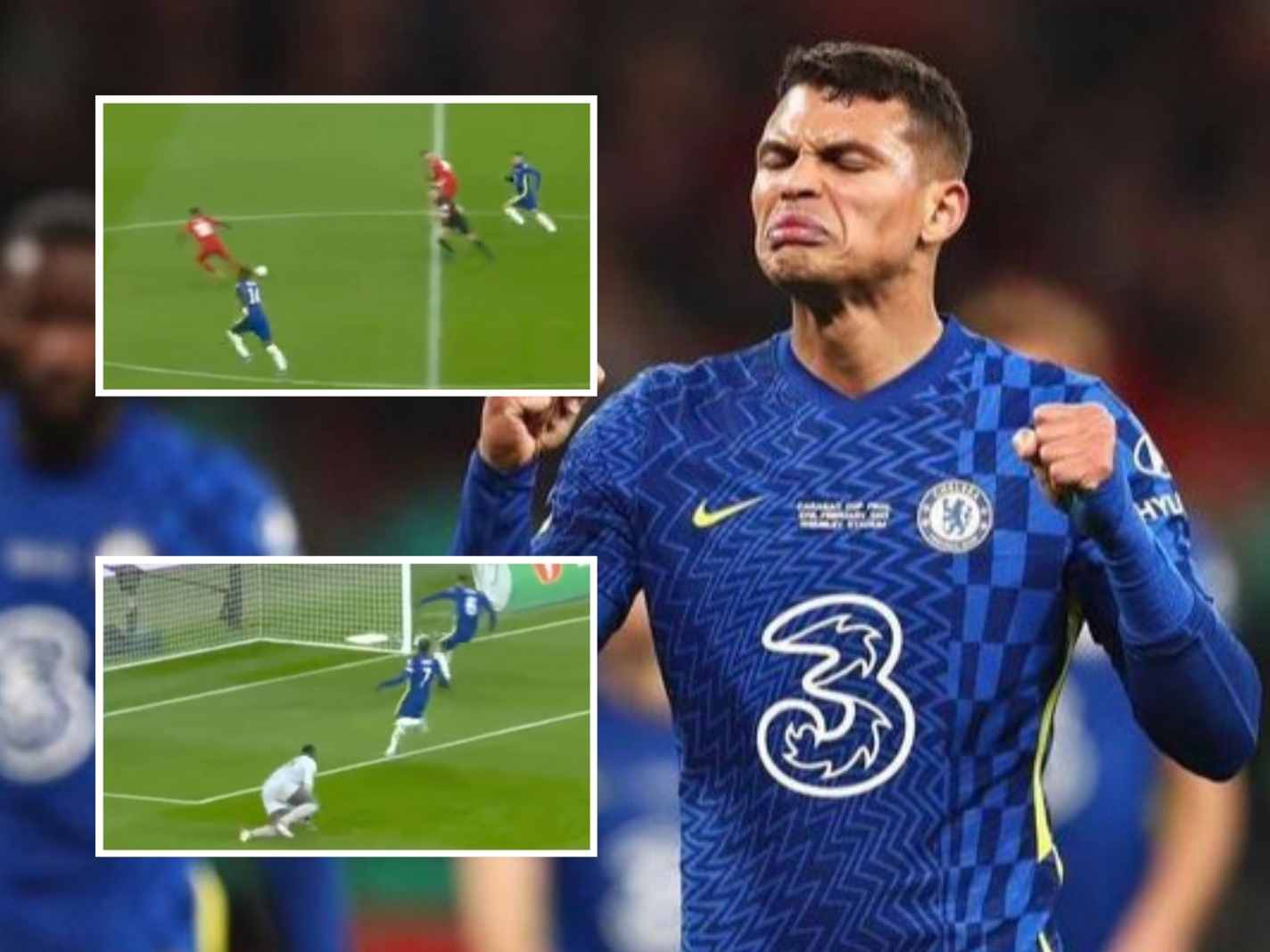 Moment Thiago Silva outpaces 3 Chelsea players to stop Liverpool counterattack