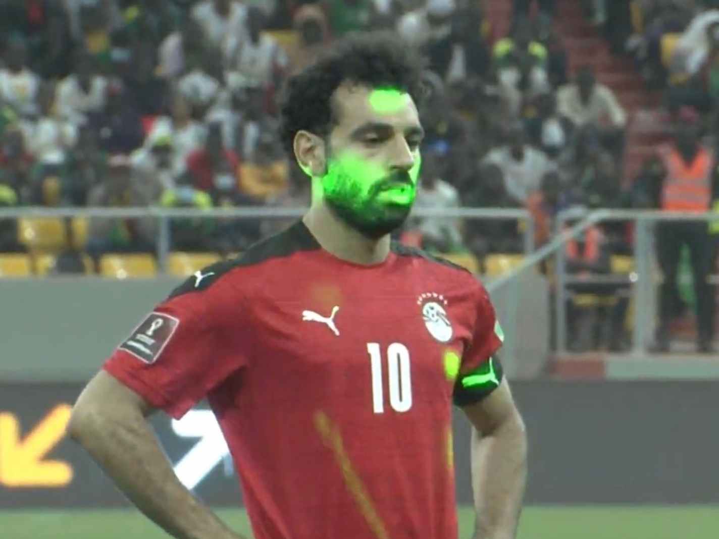 Mohamed Salah blinded by laser beams before miserable penalty miss against Senegal