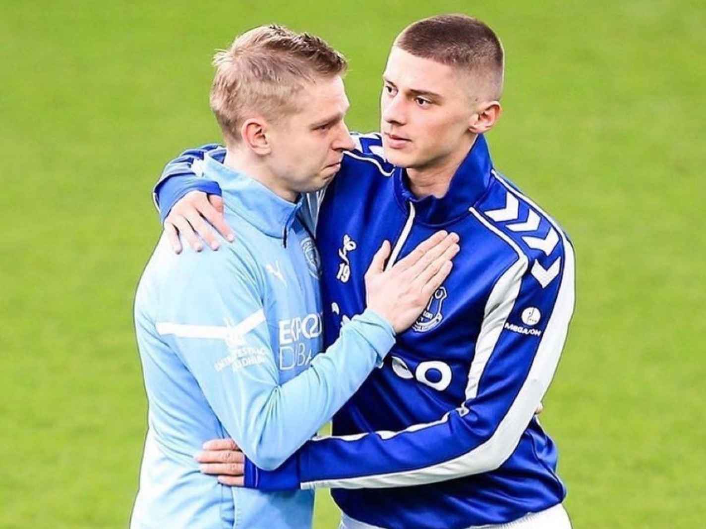 Mykolenko and Zinchenko (in the picture) are leading from the front as the Everton player slammed Russia footballers’ silence over Ukraine invasion