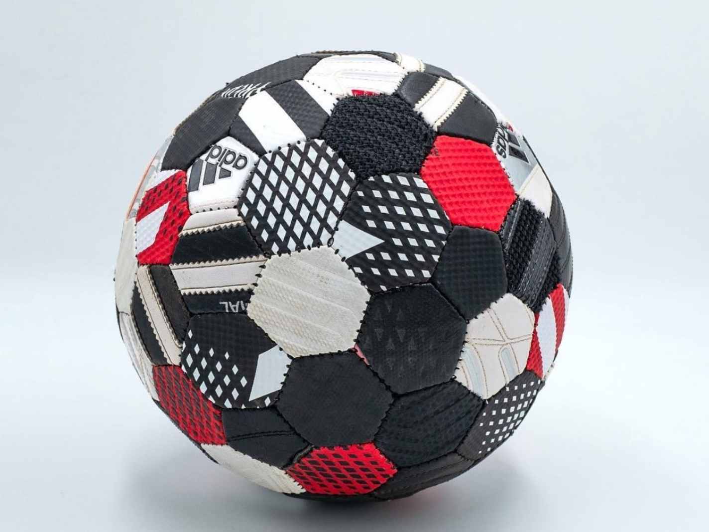 A football made out of Adidas Predators