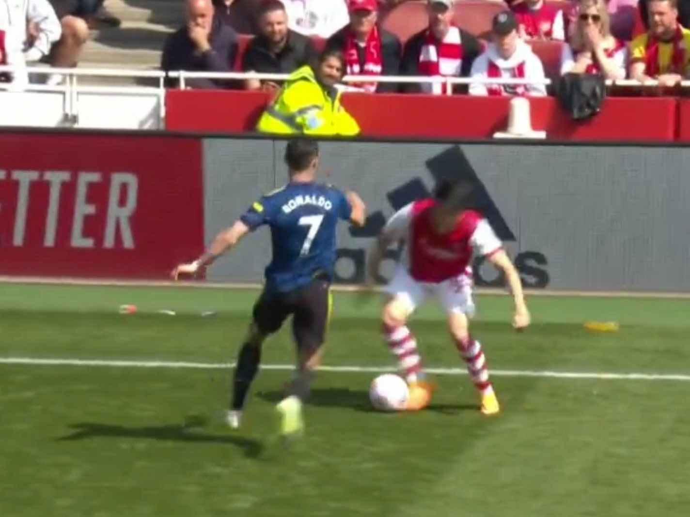 Arsenal fans loved how Takehiro Tomiyasu came on and dribbled past Cristiano Ronaldo