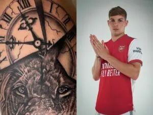 Emile Smith Rowe gets new clock and lion tattoo