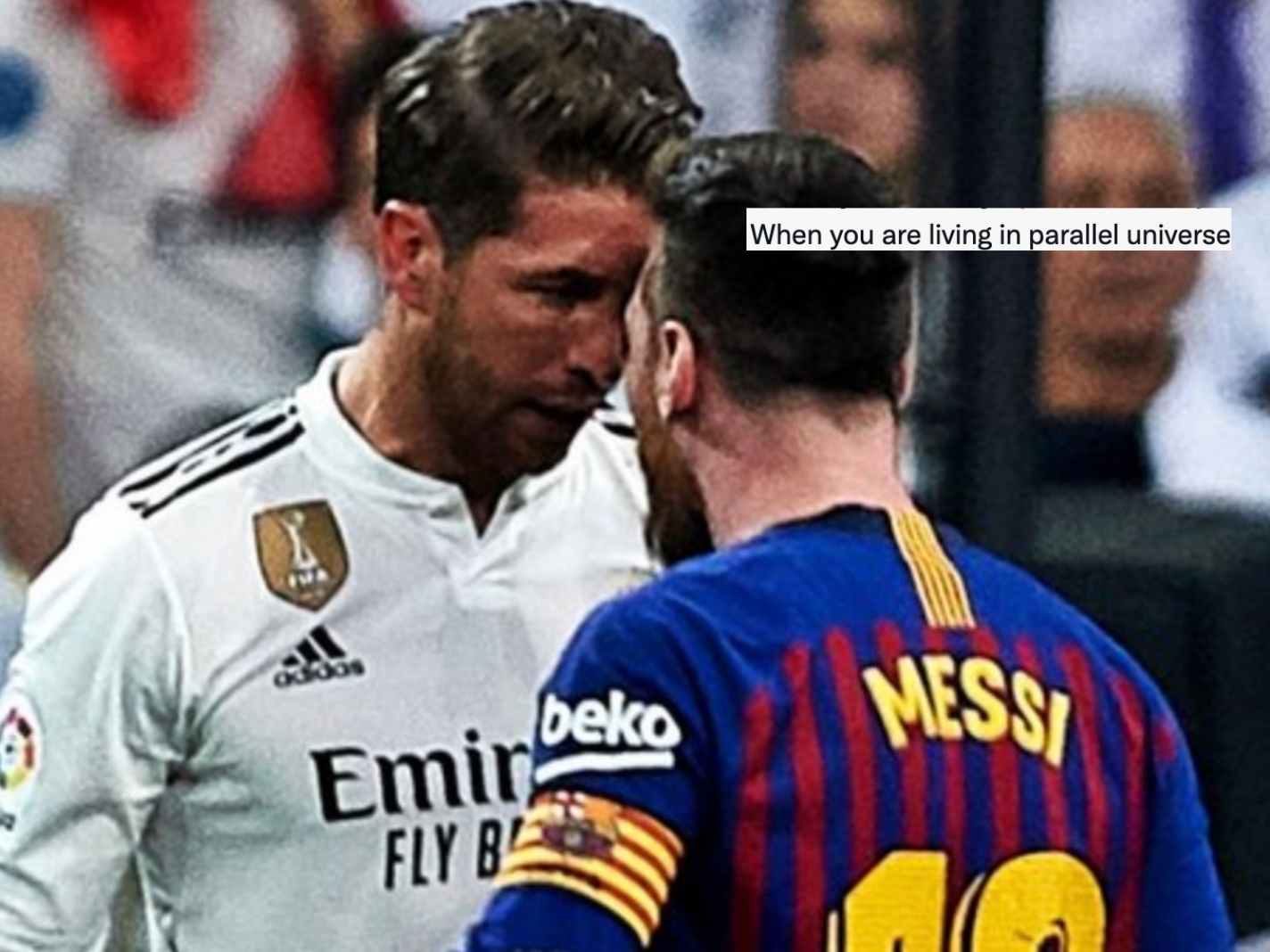 Unthinkable: This photo of Sergio Ramos and Lionel Messi hugging is freaking fans out