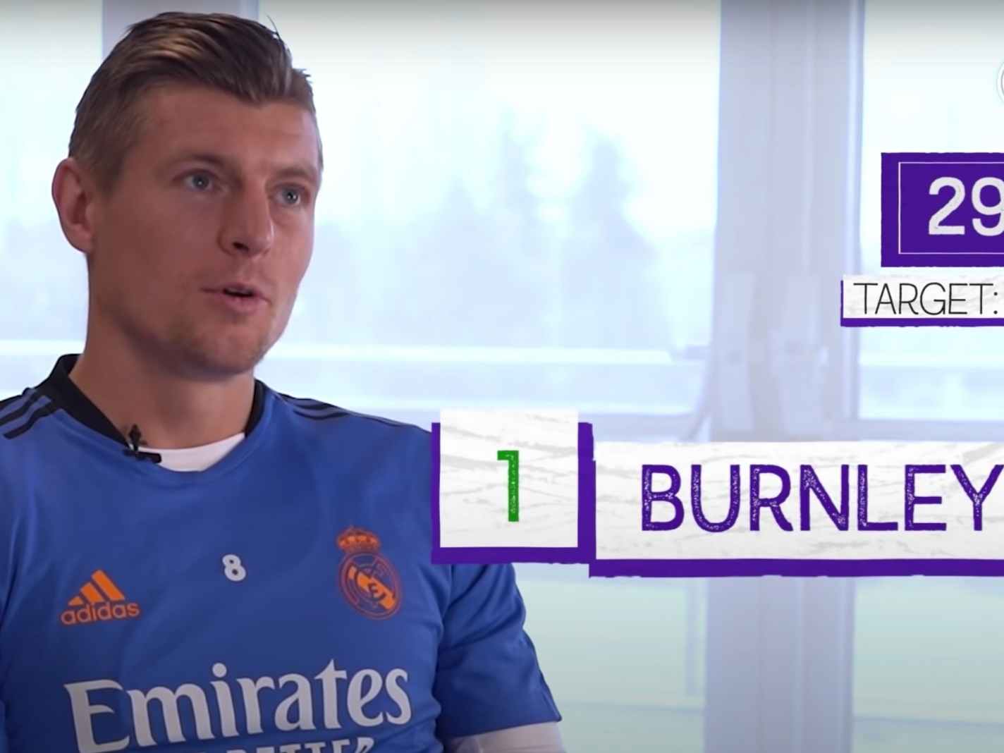 Toni Kroos names Burnley first when asked to name PL teams in quiz