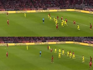 Villarreal offside trap against Bayern