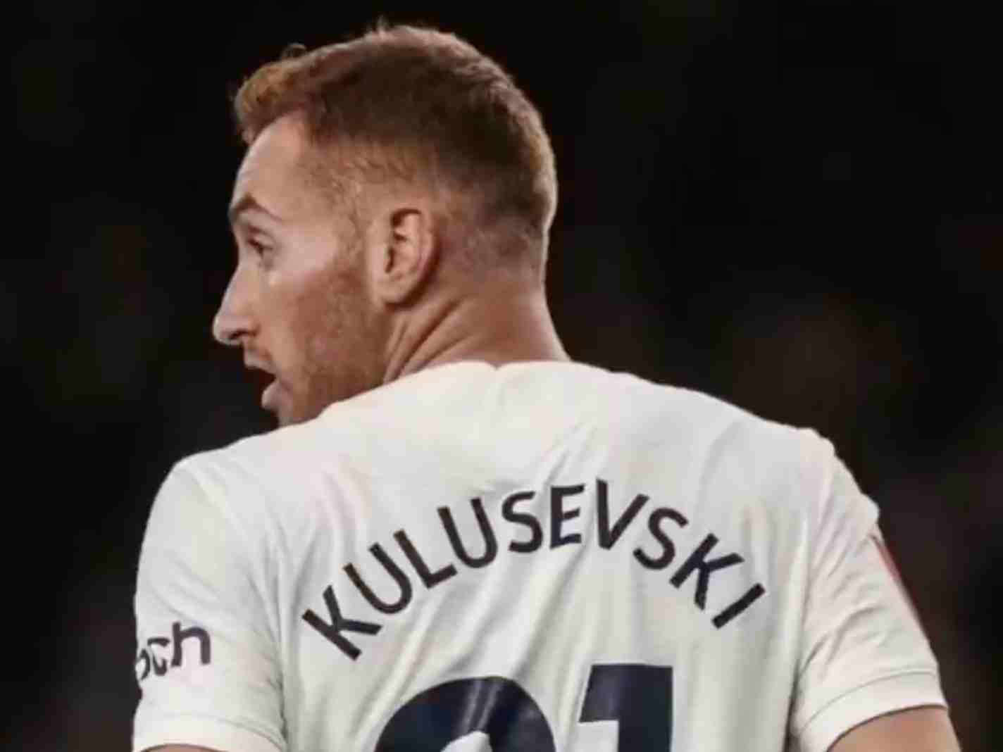 Dejan Kulusevski in a Spurs kit
