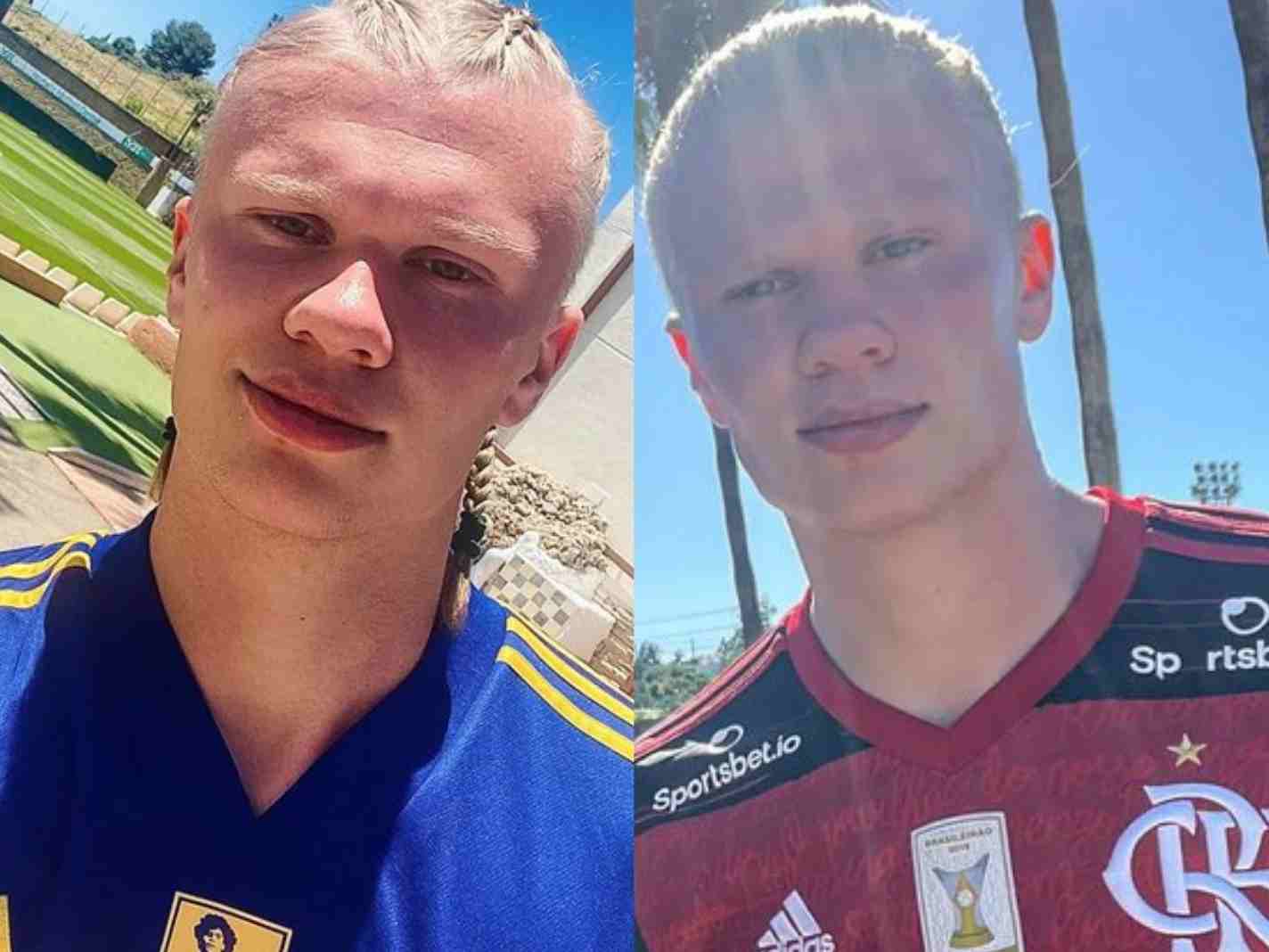 Erling Haaland continues love affair with Boca Juniors and Flamengo in new vacay photos
