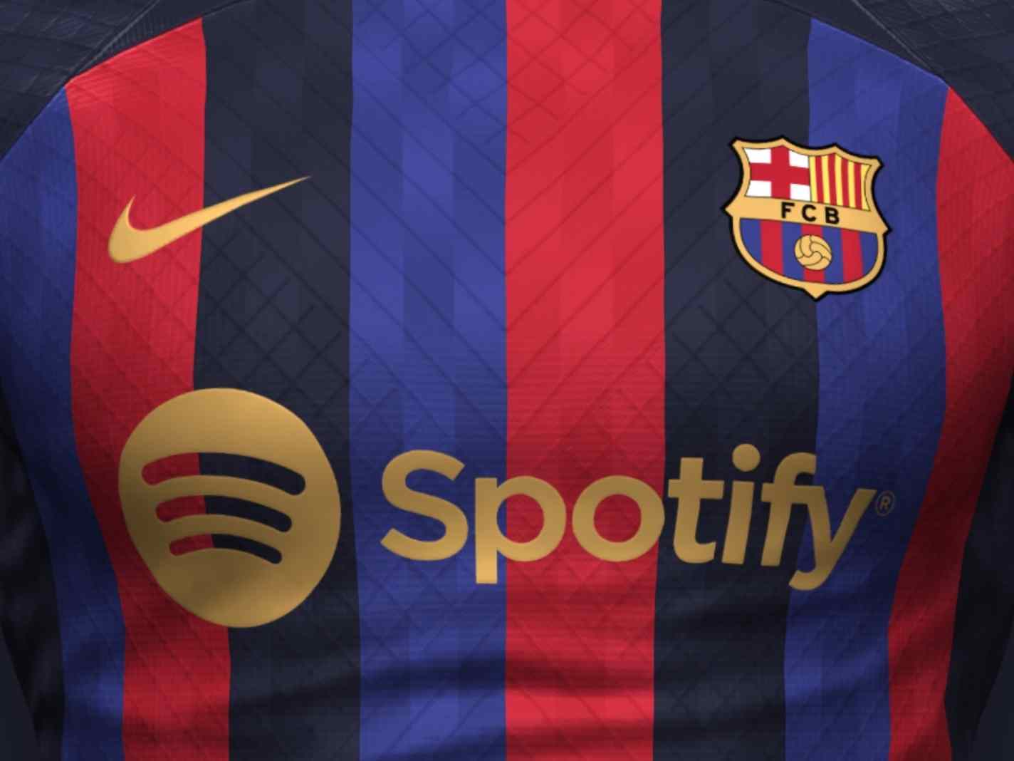 PHOTO: Barcelona players don 22/23 home kit with Spotify logo in new leak