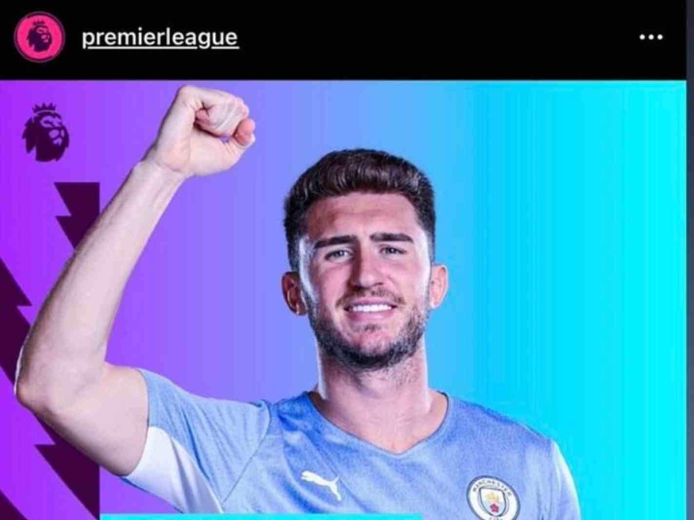 A screenshot of Aymeric Laporte's Instagram story showing his stats.