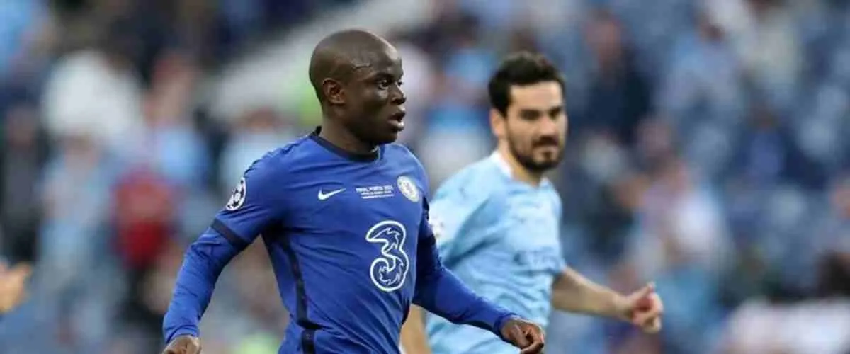 N'Golo Kante in action against Man City