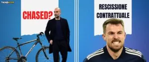 Pep Guardiola's awkward encounter with a fan as Juventus fan fools Aaron Ramsey with fake contract