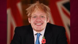 Aaron Ramsdale face photoshopped on Boris Johnson’s body