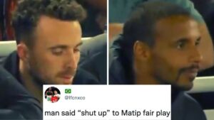 Awkward Moment Diogo Jota Shuts Down Chatty Joel Matip on Liverpool Bench (1)