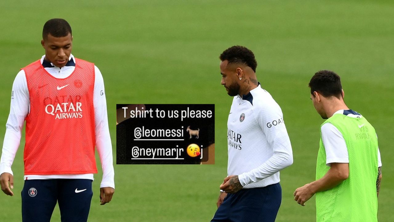 Maccabi Haifa Players Beg Neymar & Messi For Shirts But There’s No Love For Mbappe