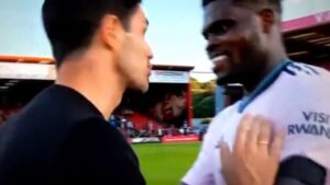 Mikel Arteta Cause Controversy After Jovial Post-Match Celebration With Thomas Partey