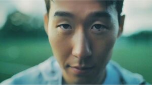Son Heung-min in an ad for Tiger Beer