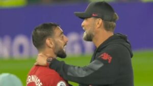 What Jurgen Klopp Was Saying to Bruno Fernandes in The Animated Post-Game Moment
