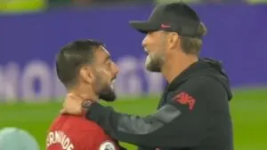 What Jurgen Klopp Was Saying to Bruno Fernandes in The Animated Post-Game Moment