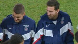 Adorable moment Messi meets his young fans before kick off against Maccabi Haifa