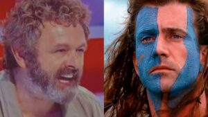 Michael Sheen channeled his inner William Wallace for hat rousing speech for Wales football team